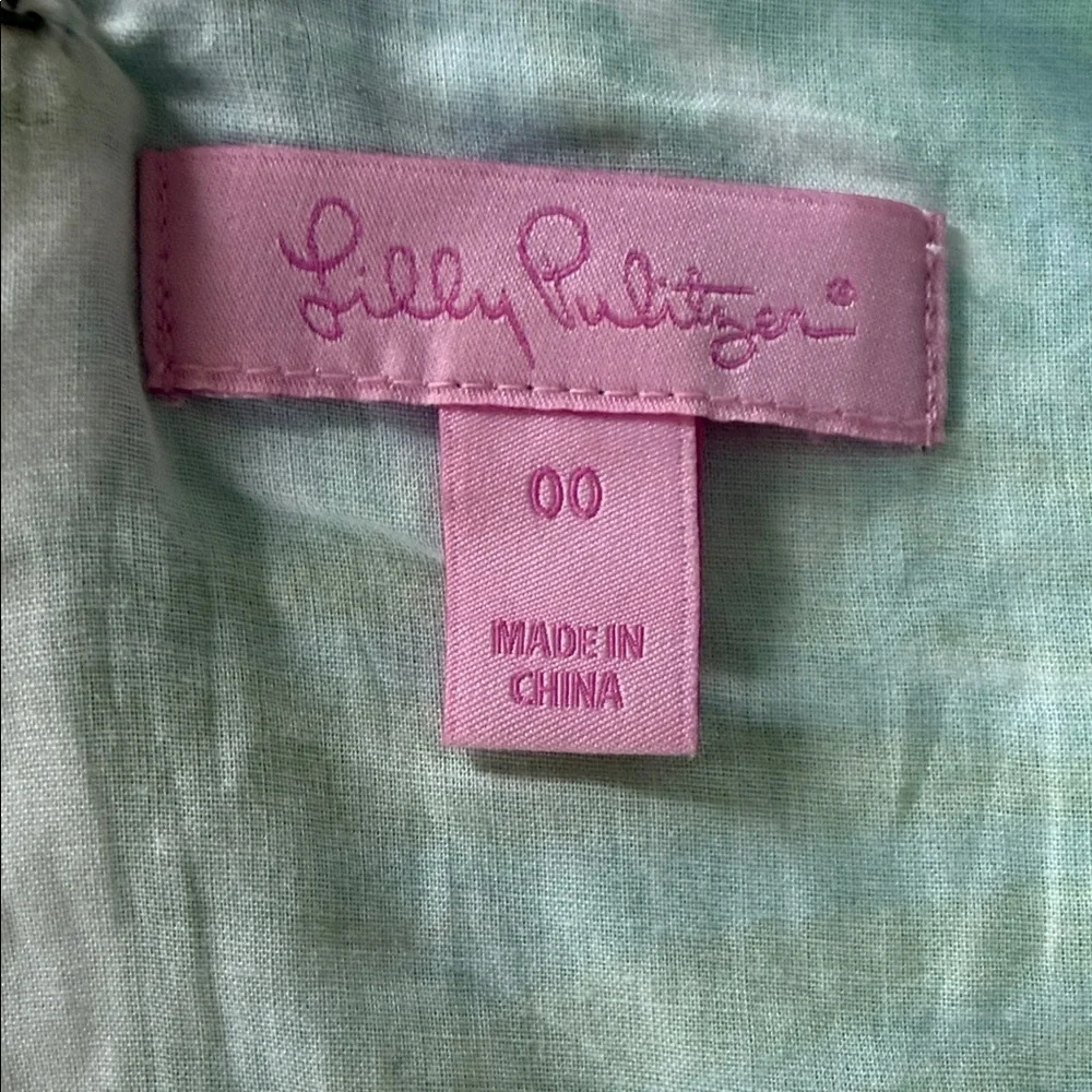 Lilly Pulitzer Tessa Shift Dress Size 00 in Green Sheen Fronds Place